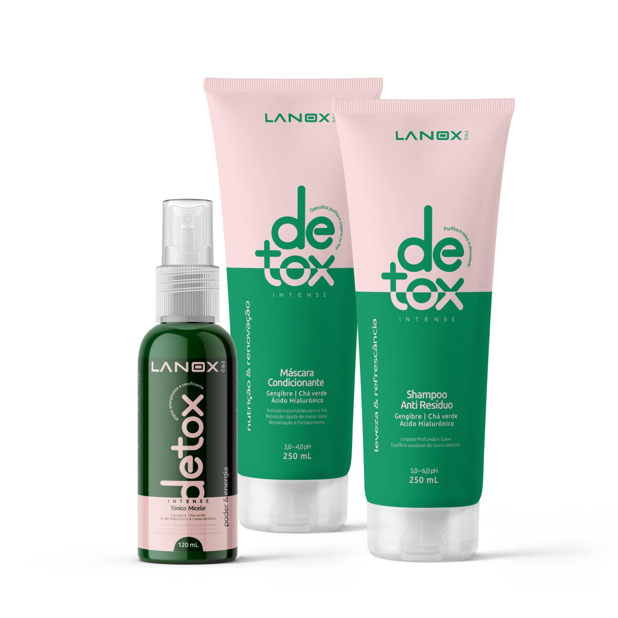 Kit Shampoo Anti Residuo Detox + Mascara Condicionante Detox + Tonico Micelar Detox - Trihair Cosméticos